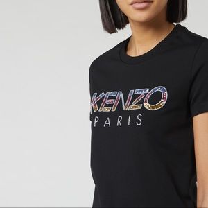 KENZO Women's Straight T-Shirt Sequins - White
